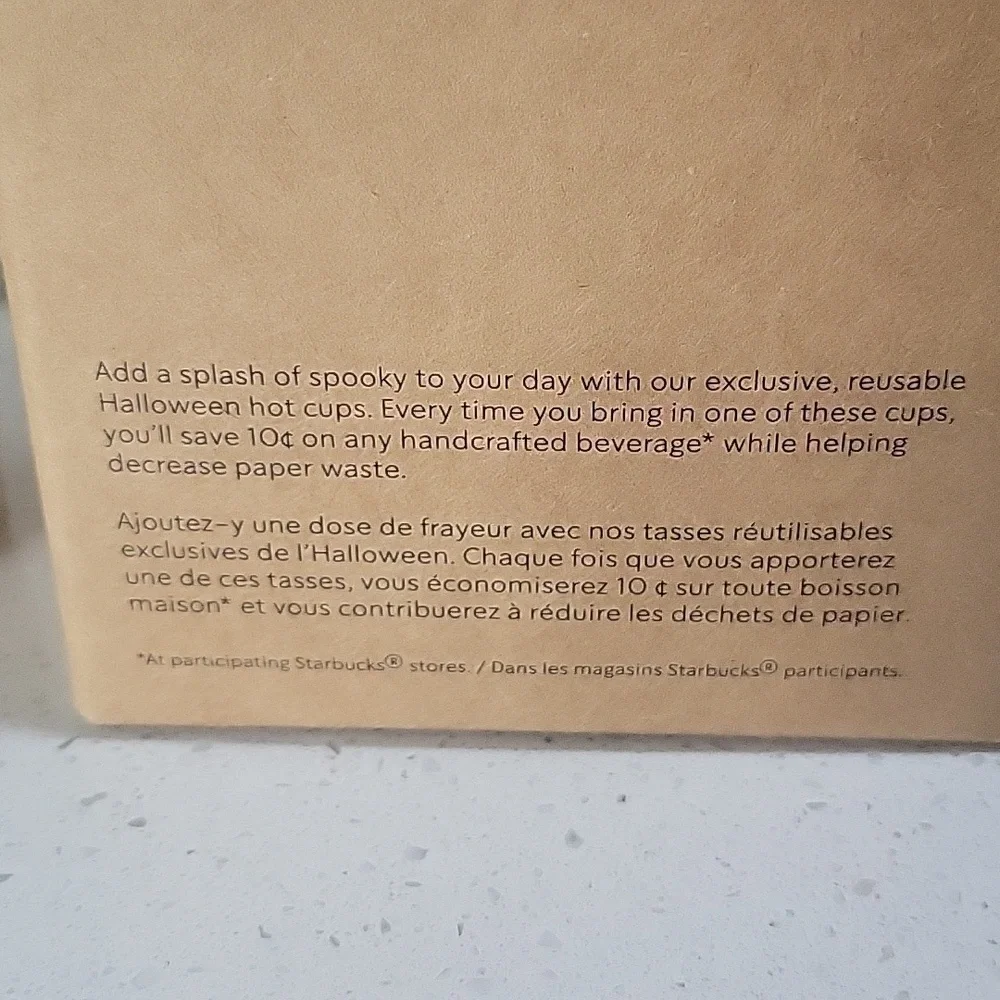 Starbucks 2018 Spooky Halloween Moth Reusable Hot Cup Brand New 16 Oz